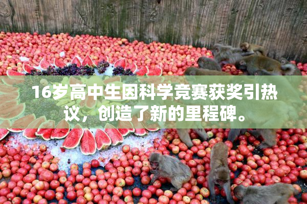 16岁高中生因科学竞赛获奖引热议，创造了新的里程碑。