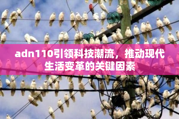 adn110引领科技潮流，推动现代生活变革的关键因素