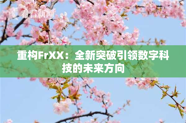 重构FrXX：全新突破引领数字科技的未来方向