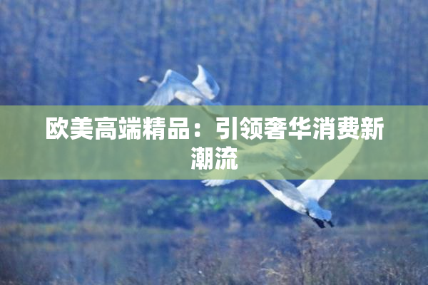 欧美高端精品：引领奢华消费新潮流