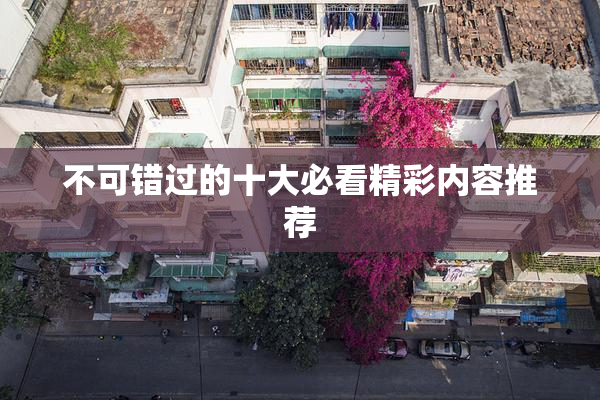 不可错过的十大必看精彩内容推荐