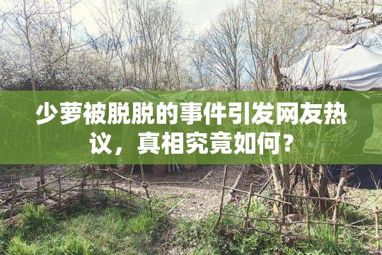 少萝被脱脱的事件引发网友热议，真相究竟如何？