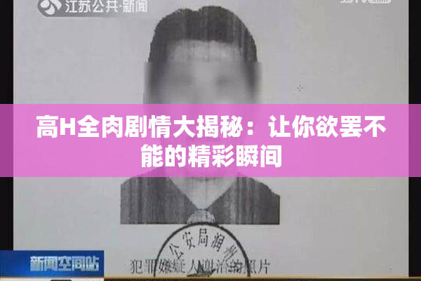 高H全肉剧情大揭秘：让你欲罢不能的精彩瞬间