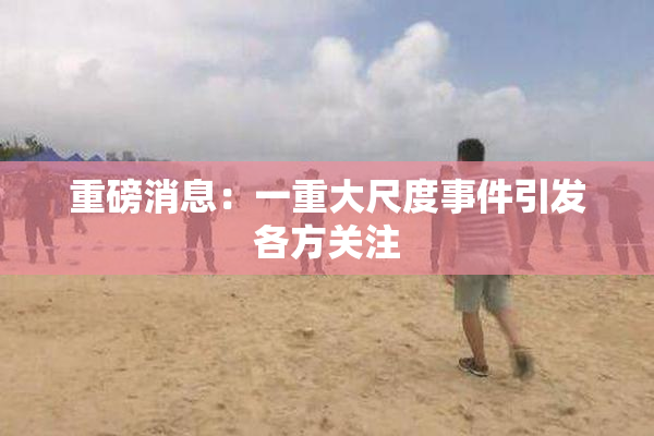 重磅消息：一重大尺度事件引发各方关注