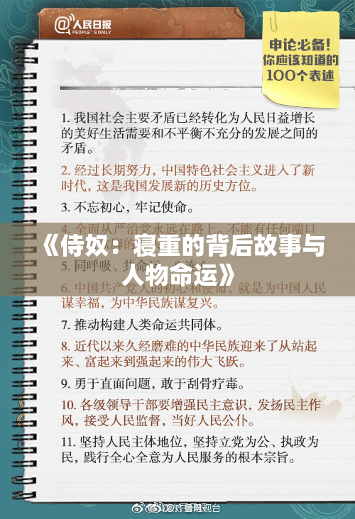《侍奴：寝重的背后故事与人物命运》
