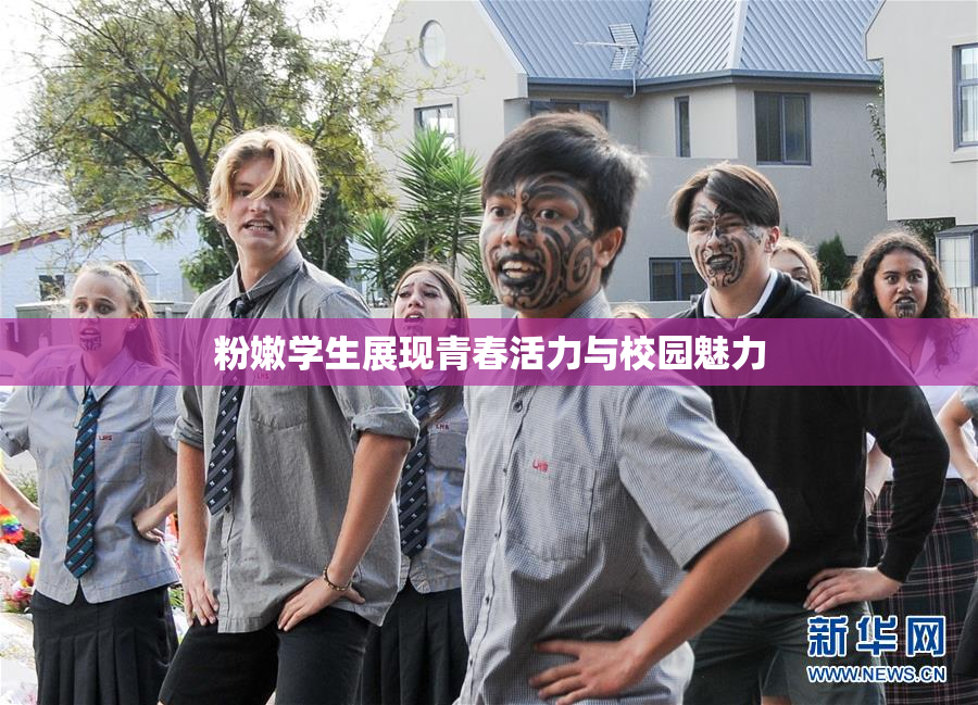 粉嫩学生展现青春活力与校园魅力