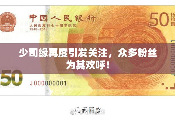 少司缘再度引发关注，众多粉丝为其欢呼！