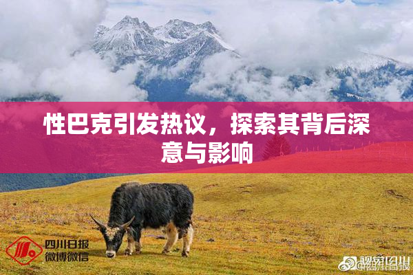 性巴克引发热议，探索其背后深意与影响