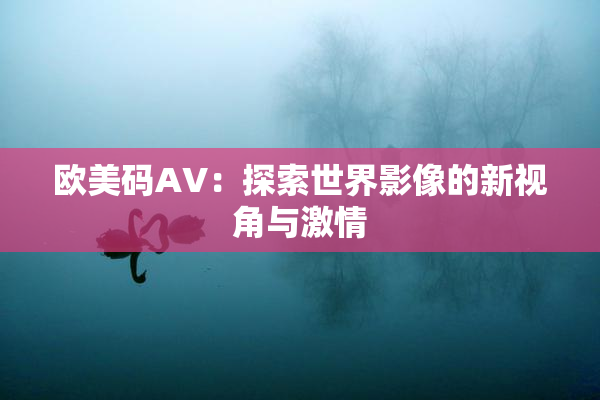 欧美码AV：探索世界影像的新视角与激情