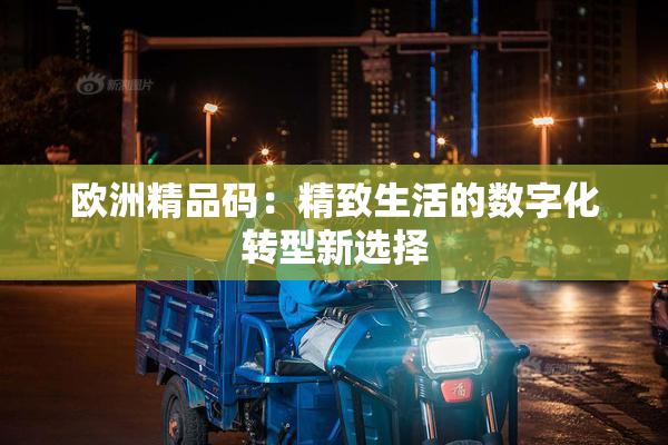 欧洲精品码：精致生活的数字化转型新选择