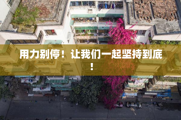 用力别停！让我们一起坚持到底！