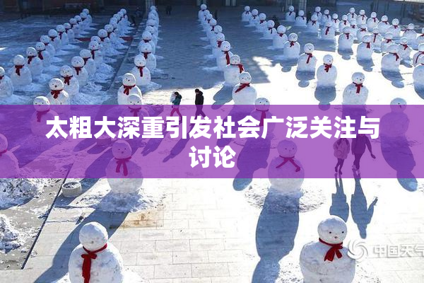 太粗大深重引发社会广泛关注与讨论