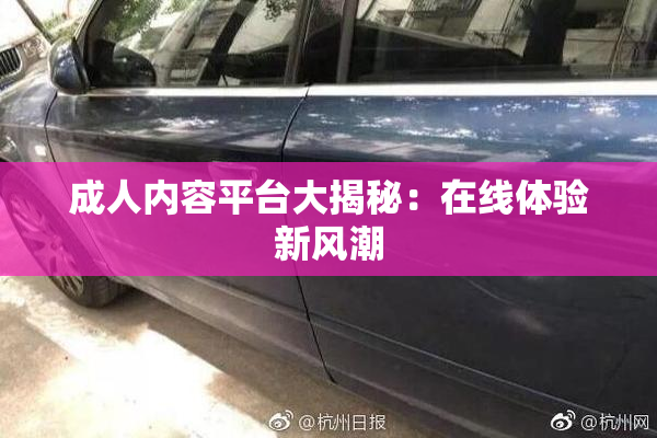 成人内容平台大揭秘：在线体验新风潮