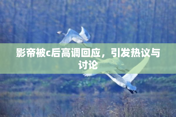 影帝被c后高调回应，引发热议与讨论