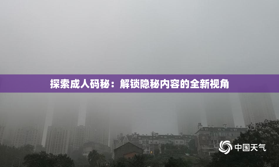 探索成人码秘：解锁隐秘内容的全新视角