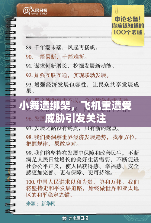 小舞遭绑架，飞机重遭受威胁引发关注