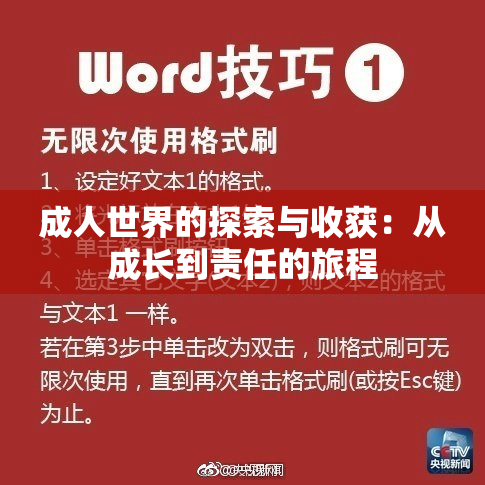 成人世界的探索与收获：从成长到责任的旅程