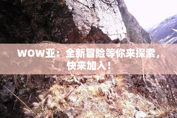 WOW亚：全新冒险等你来探索，快来加入！