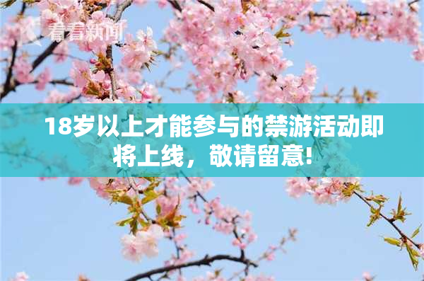 18岁以上才能参与的禁游活动即将上线，敬请留意!