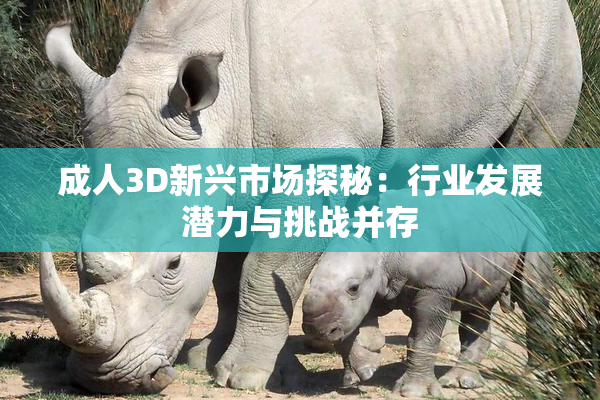 成人3D新兴市场探秘：行业发展潜力与挑战并存