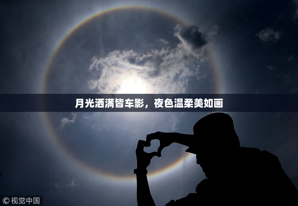 月光洒满皆车影，夜色温柔美如画