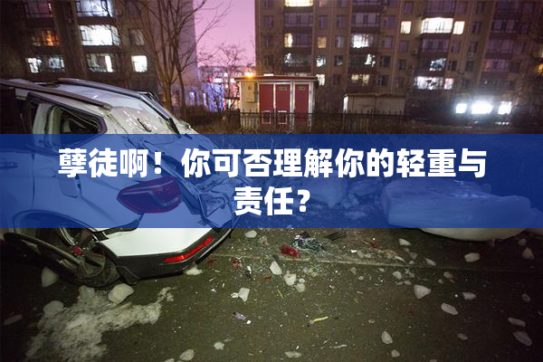 孽徒啊！你可否理解你的轻重与责任？