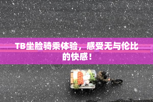 TB坐脸骑乘体验，感受无与伦比的快感！