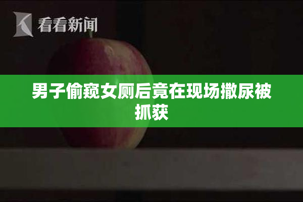 男子偷窥女厕后竟在现场撒尿被抓获
