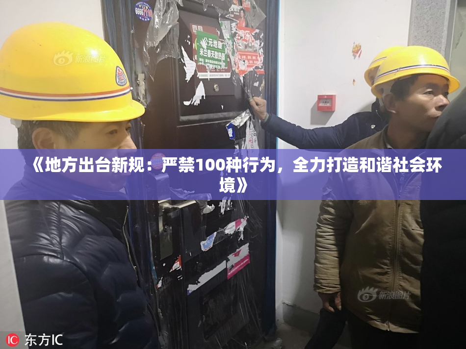 《地方出台新规：严禁100种行为，全力打造和谐社会环境》