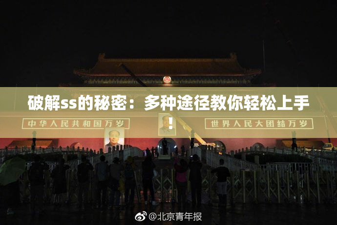 破解ss的秘密：多种途径教你轻松上手！