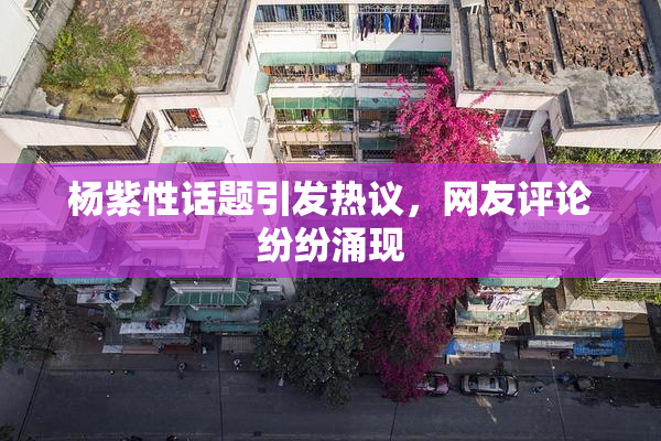 杨紫性话题引发热议，网友评论纷纷涌现