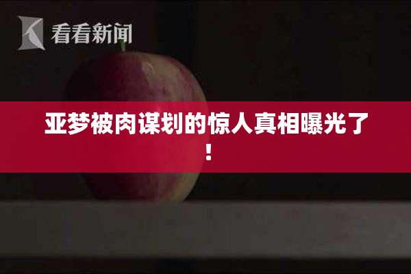 亚梦被肉谋划的惊人真相曝光了！