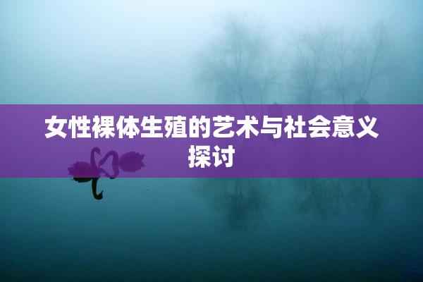 女性裸体生殖的艺术与社会意义探讨