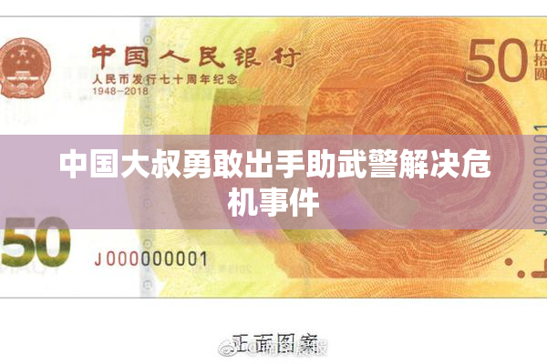 中国大叔勇敢出手助武警解决危机事件
