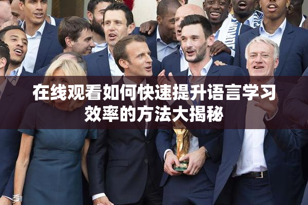 在线观看如何快速提升语言学习效率的方法大揭秘