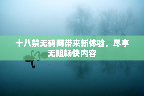 十八禁无码网带来新体验，尽享无阻畅快内容