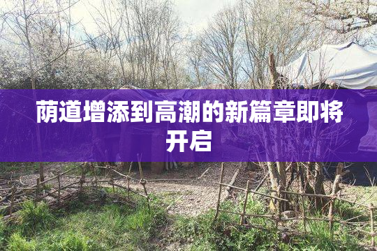 荫道增添到高潮的新篇章即将开启
