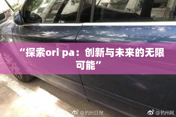 “探索ori pa：创新与未来的无限可能”