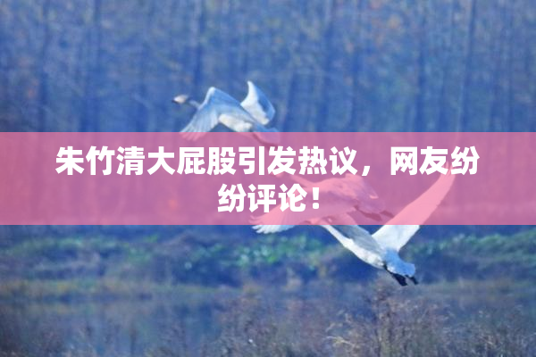 朱竹清大屁股引发热议，网友纷纷评论！