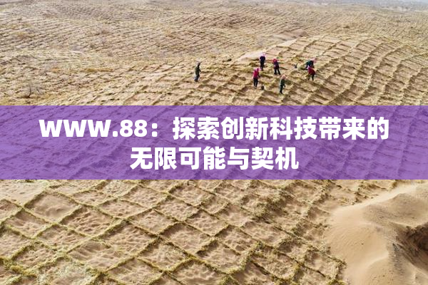 WWW.88：探索创新科技带来的无限可能与契机