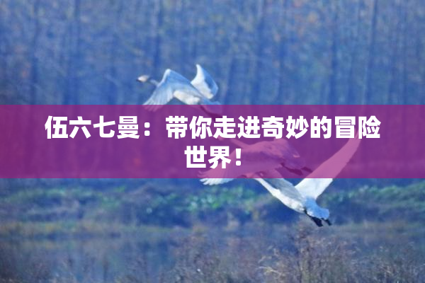 伍六七曼：带你走进奇妙的冒险世界！