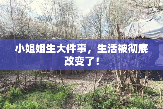小姐姐生大件事，生活被彻底改变了！