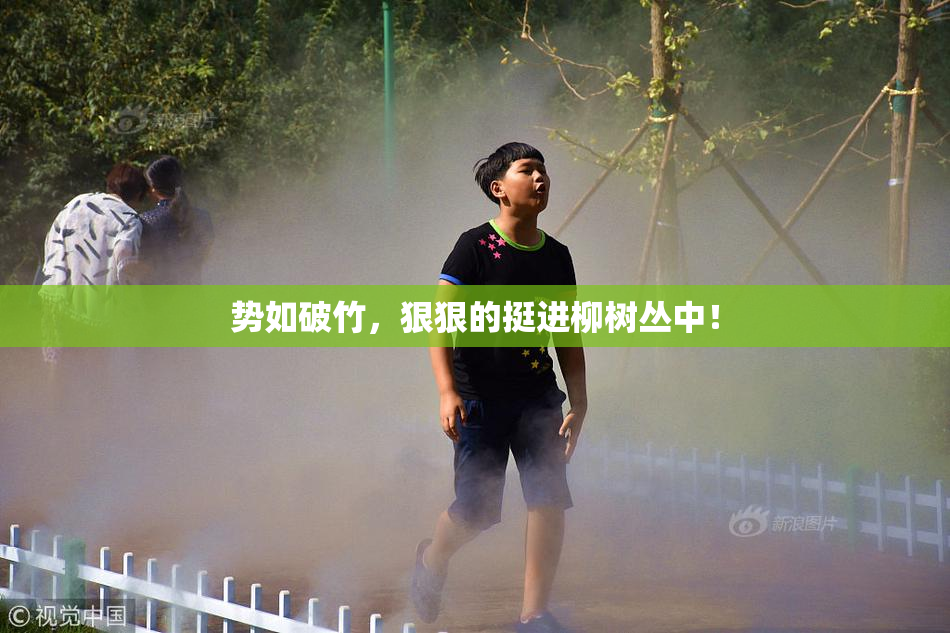 势如破竹，狠狠的挺进柳树丛中！