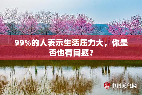 99%的人表示生活压力大，你是否也有同感？