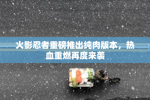 火影忍者重磅推出纯肉版本，热血重燃再度来袭