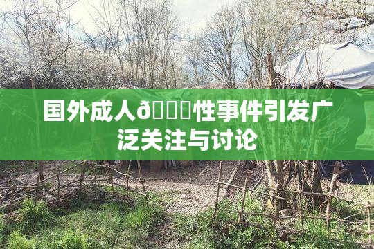 国外成人🔞性事件引发广泛关注与讨论