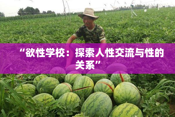 “欲性学校：探索人性交流与性的关系”