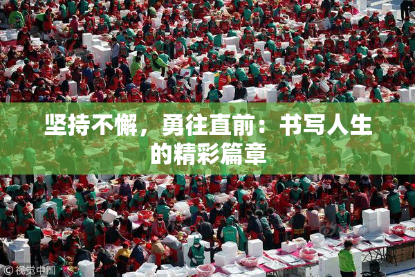 坚持不懈，勇往直前：书写人生的精彩篇章