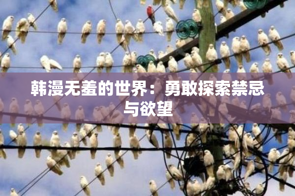 韩漫无羞的世界：勇敢探索禁忌与欲望