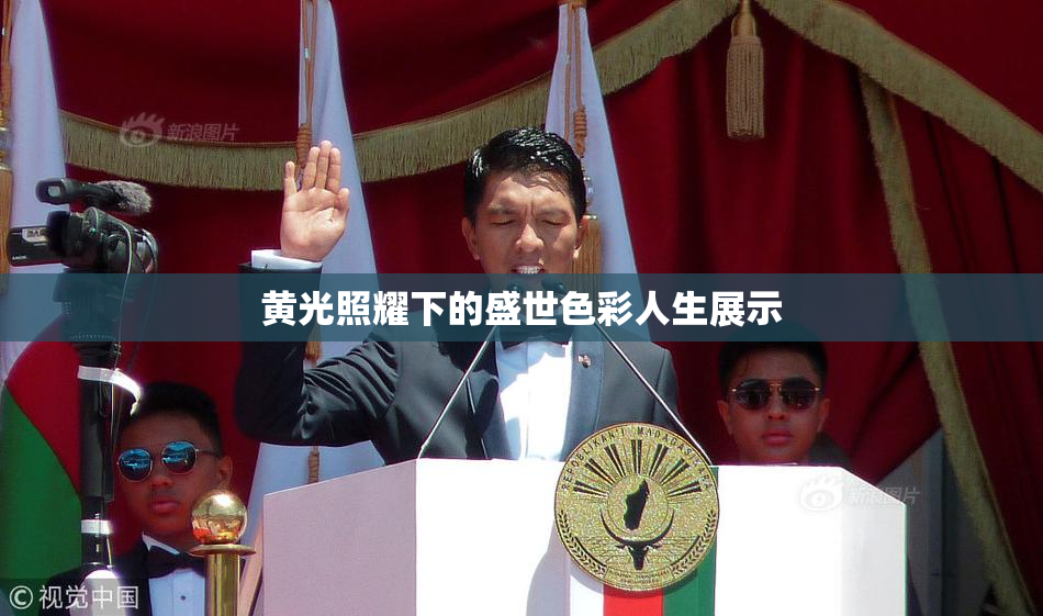 黄光照耀下的盛世色彩人生展示